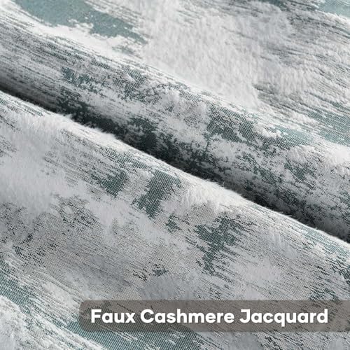 HAUSSY Pack of 2 Faux Cashmere Throw Pillow Covers 22x22 Inch, Teal