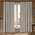 cololeaf Extra Wide Curtain Panels 120" W x 84" L Velvet Curtains Flat
