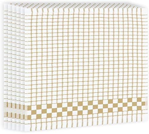 Fecido Classic Kitchen Dish Cloths with Hanging Loop (12 x 12 Inches)