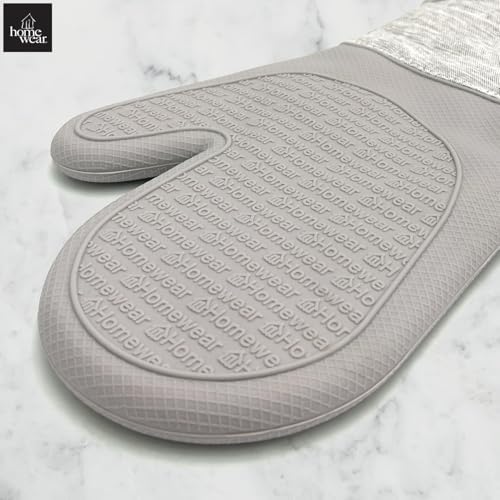 Homewear Marlow Silicone Extra Long Oven Mitt 2 Piece Set, Heat and