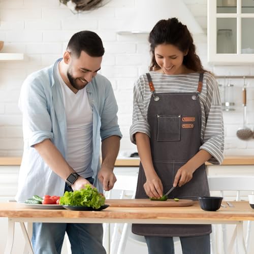MAGICLULU Waterproof Oilproof Canvas Apron with Adjustable Neck Strap