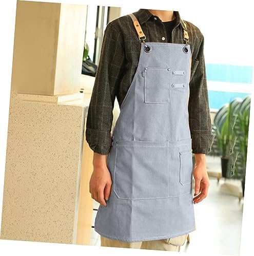 Nordic Adjustable Canvas Pockets with Apron Halter Industrial Style