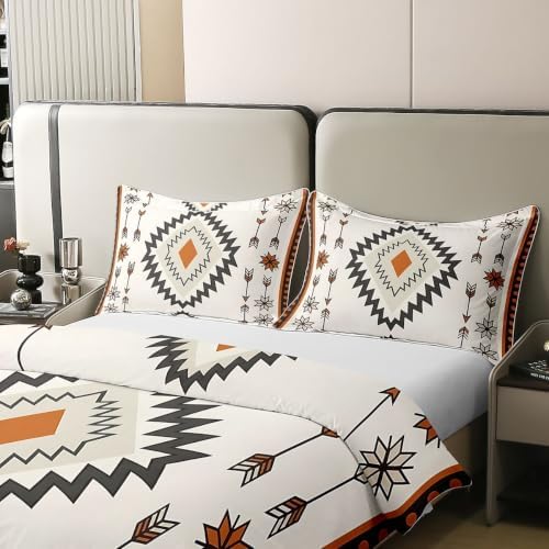 Feelyou Western Decor Duvet Cover 100% Cotton Queen Size Boho Arrow