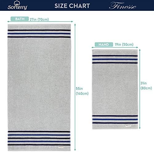 Softerry Finesse Bath Towel Set - 100% Soft Cotton - Extra Absorbent