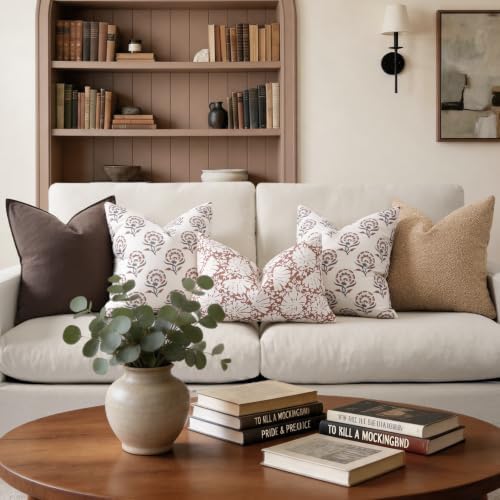 Buenohuas Farmhouse Decorative Pillow Covers 18x18 Set of 2, Vintage