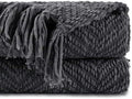 BATTILO HOME Dark Grey Throw Blanket for Couch, 50"x60"