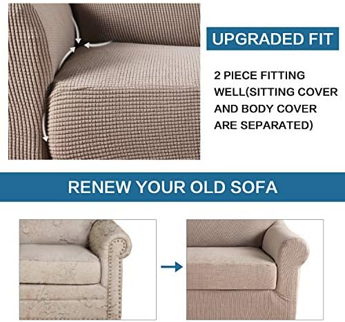 2 Piece Stretch Sofa Covers Couch Covers for Living Room Furniture