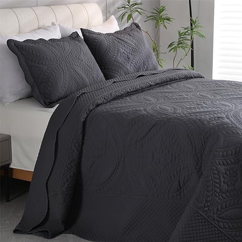 Cmfshape Oversize King Bedspread 120"x120",3 Piece California King
