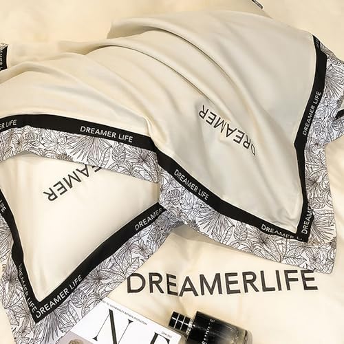 Cotton Duvet Cover Queen Size Wide Brim Set Elegant Embroidery Cotton