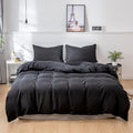 Solid Color Duvet Cover Set 2 Pcs, Ultra Soft Brushed Microfiber