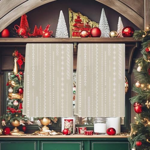 Modern Geometric Kitchen Towels Set of 3, Absorbent Dish Towels for