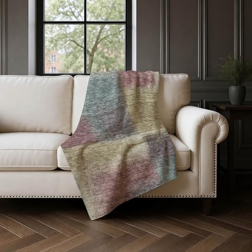 Addison Rugs ASB742 Beige 50" x 70" Oversized Sherpa Throw Blanket