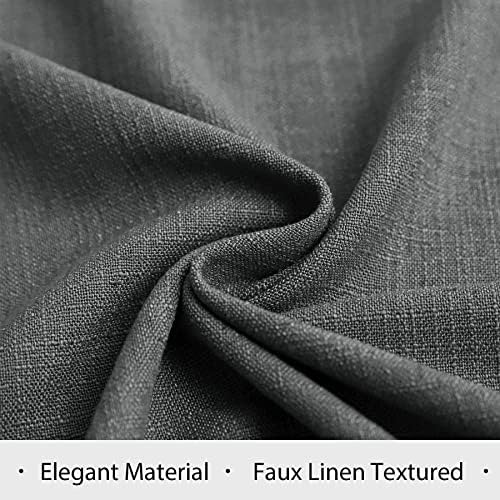 Macochico Light Filtering Curtains 63 Inches Long Linen Drapery Panels