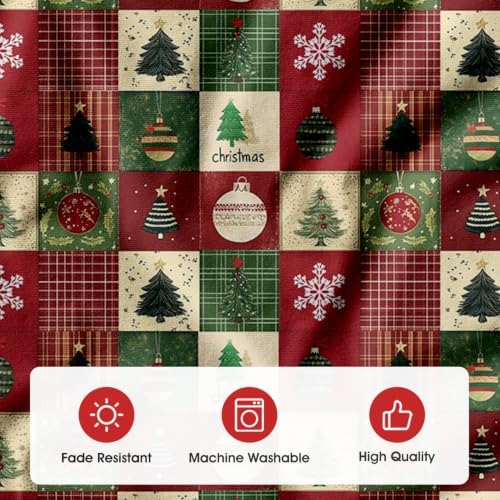 AVOIN colorlife 36 Inch Plaid Christmas Tree Skirt