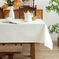 MikiUp Faux Linen Tablecloth - Slubby Textured Weaves Table Cloth for