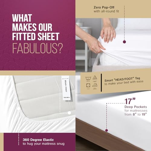 TEXAS LINEN CO. 1200 Series Egyptian Cotton Sheets King Size, Dark