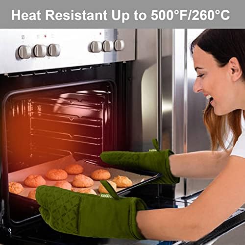 KEGOUU Oven Mitts and Pot Holders 6pcs Set, Kitchen Oven Glove High
