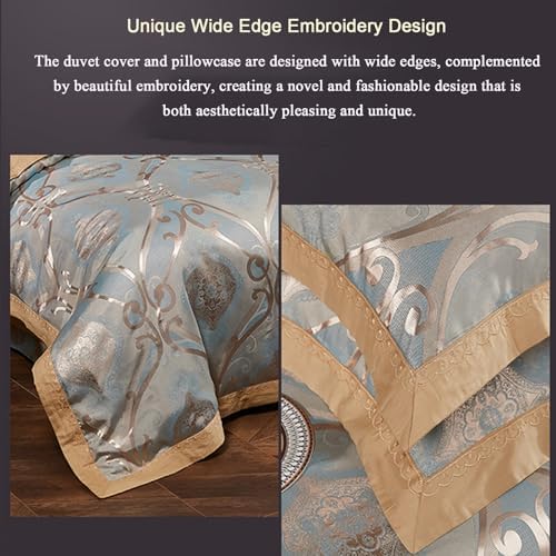 Soft Striped Cotton Bedding Set 4pcs - Sweet Duvet Cover with Zipper