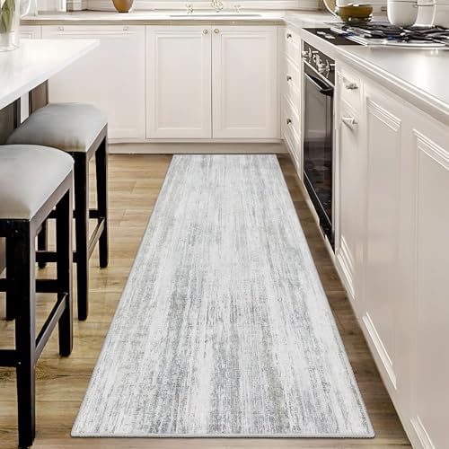 MUJOO Washable Runner Rug 2x6 Area Rugs Low Pile Non Slip Modern