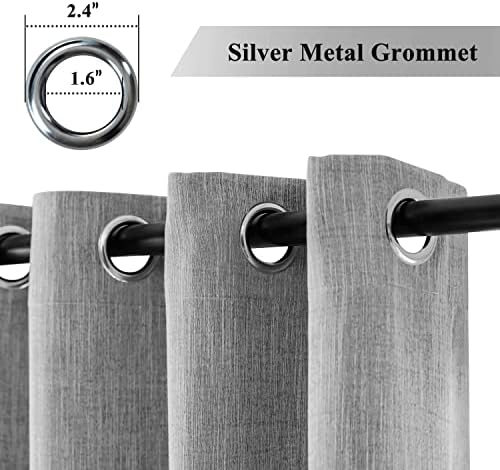 Melodieux Elegant Cotton Room Darkening Blackout Curtains for Living
