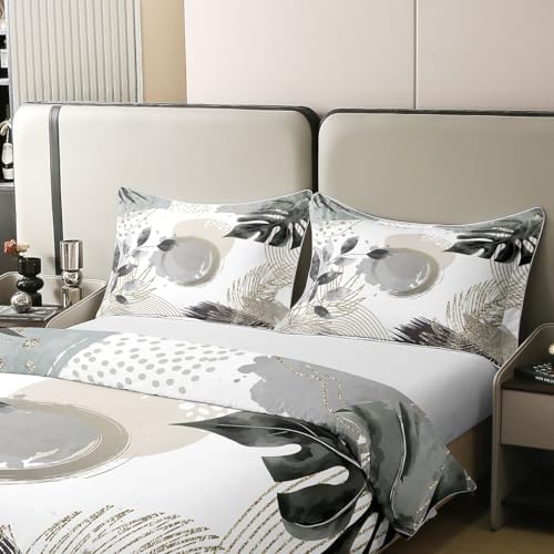 Erosebridal Gray Boho Mid Century 100% Cotton Duvet Cover Full