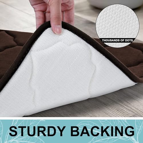 OLANLY Memory Foam Bath Rugs and Toilet Rug U-Shaped, Bath Rug Size
