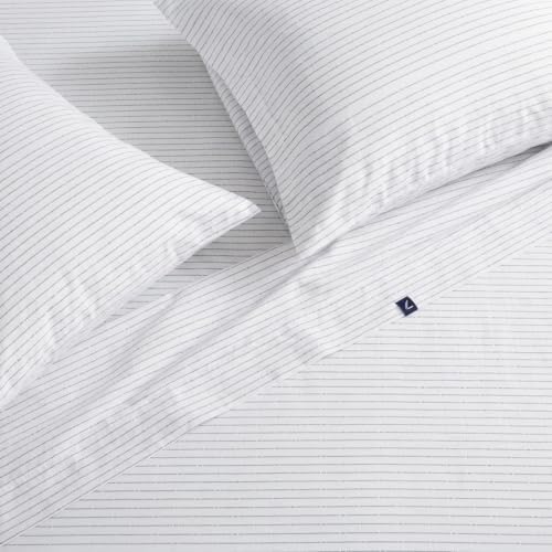 Nautica - Queen Cotton Percale Sheet Set with Matching Pillowcases