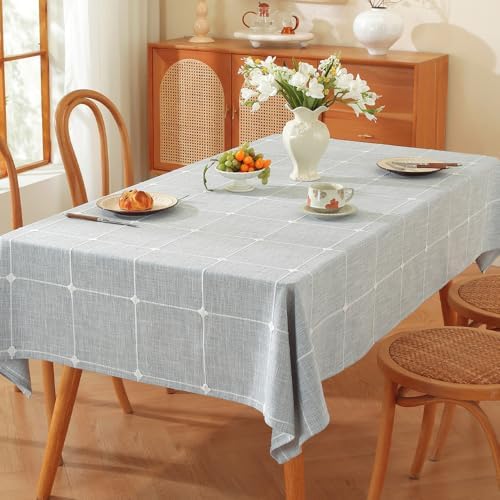 TruDelve Blue Square Tablecloth 60x60 Fabric Farmhouse Outdoor Picnic