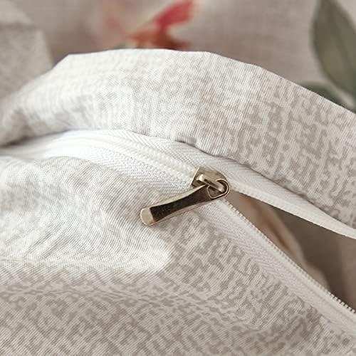 INFLAG Duvet Cover Set - 100% Cotton Reversible Floral Duvet Cover Set