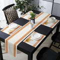 Farmhouse Stripes Table Mats Set of 4 With Table Runner 90 Inches