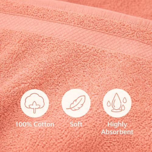 Hand Towel Set of 2 for Bathroom 100% Ring Spun Cotton, 16 x 28 inches