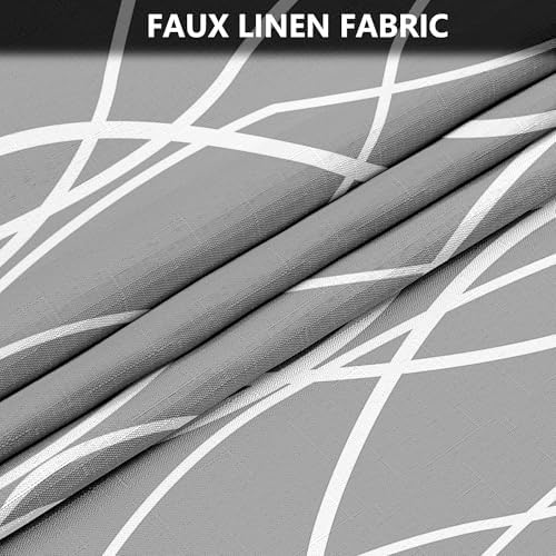 Tititex Morden 140gms Faux Linen Fabric Bath Shower Curtain Set