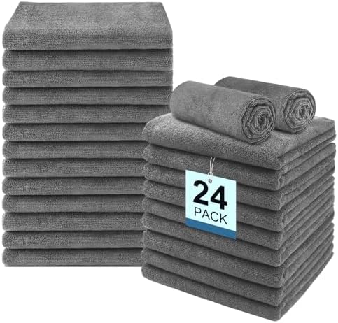 UNIMADE 24 Pack Gym Towels Set - Highly Absorbent Microfiber Salon