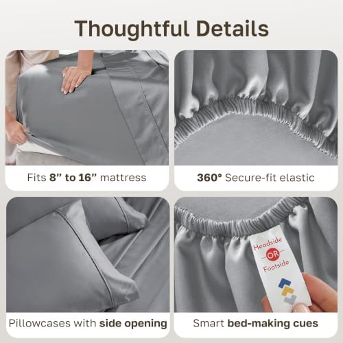 California Design Den Soft 100% Cotton King Sheets Deep Pocket Set