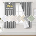 H.VERSAILTEX Faux Linen 100% Blackout Curtains for Bedroom 63 inches
