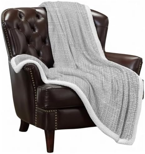 Silver Gray Solid Sherpa Fleece Blanket Minimalist Cloth Cool Gray