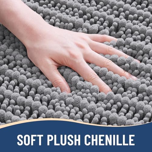 Arotive Luxury Chenille Bathroom Rugs Set, Ultra Soft and Absorbent