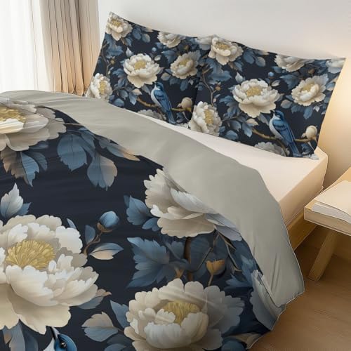 Duvet Cover King Size 104"x90" Brushed Microfiber Breathable Soft