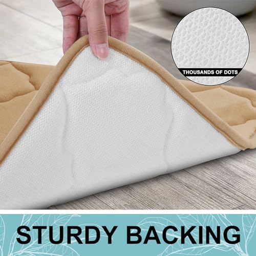 OLANLY Memory Foam Bath Rugs and Toilet Rug U-Shaped, Bath Rug Size