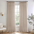 ANRODUO Birch White Pinch Pleated Linen Curtains 108 Inches Long 2