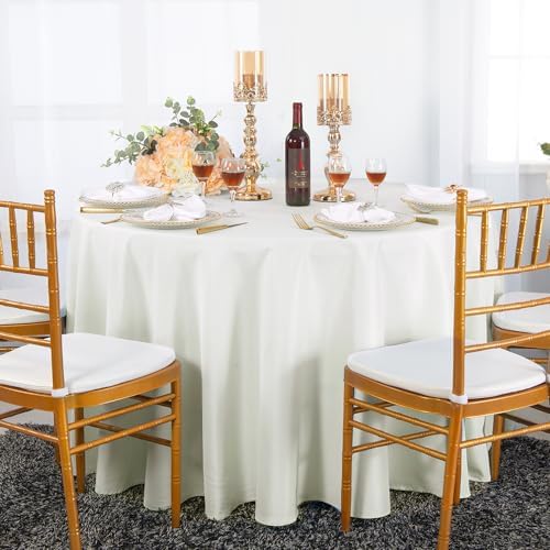 Wholesale (200 GSM) 90" Round Seamless Polyester Tablecloths Table