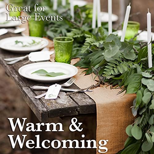 Burlap Table Runners, 12 x 108 Inch - 10 Pack Outdoor Jute Table