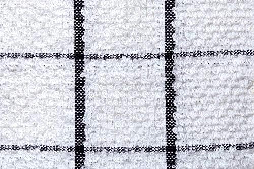 AMOUR INFINI Bundle Pack of 4 Terry Dish Towels + 8 Dish Cloths Highly