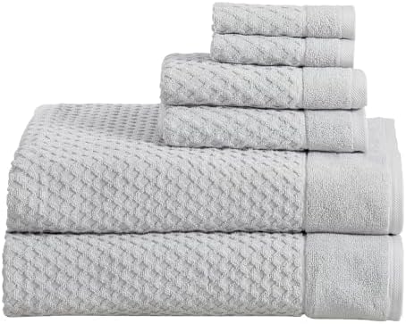 Great Bay Home Bath Towels - 100% Cotton 6 Piece Bath Sheet Set
