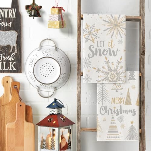 Artoid Mode Snowflake Merry Christmas Kitchen Towels Set of 2 18x26