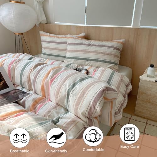 VClife Washed Cotton Duvet Cover Sets Twin XL