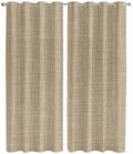 Brown Farmhouse Window Curtains 96 Inch Length, Vintage Country