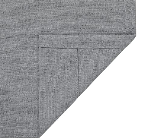 ChadMade Heavyweight Thick Linen Drape 50Wx108L Gray Double Pinch