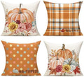 Fall Outdoor Throw Pillow Covers 20x20 Set of 4 Pumpkin Thanksgiving