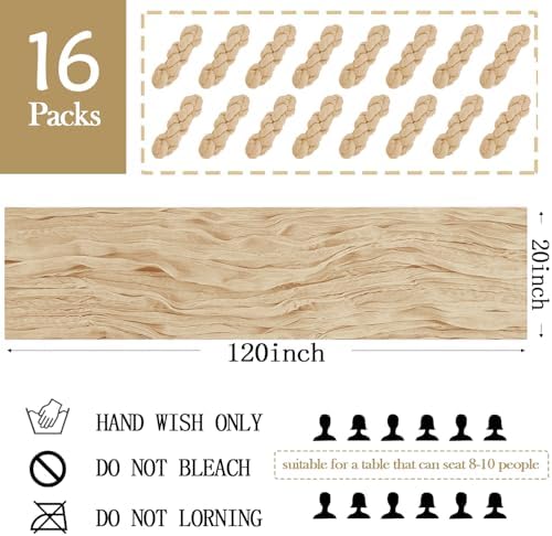 16 Pack Beige Cheesecloth Table Runner 20 x 120 inch Gauze Table